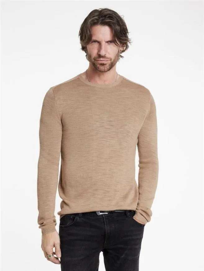 Men John Varvatos Sweaters Aveiro Crew Black