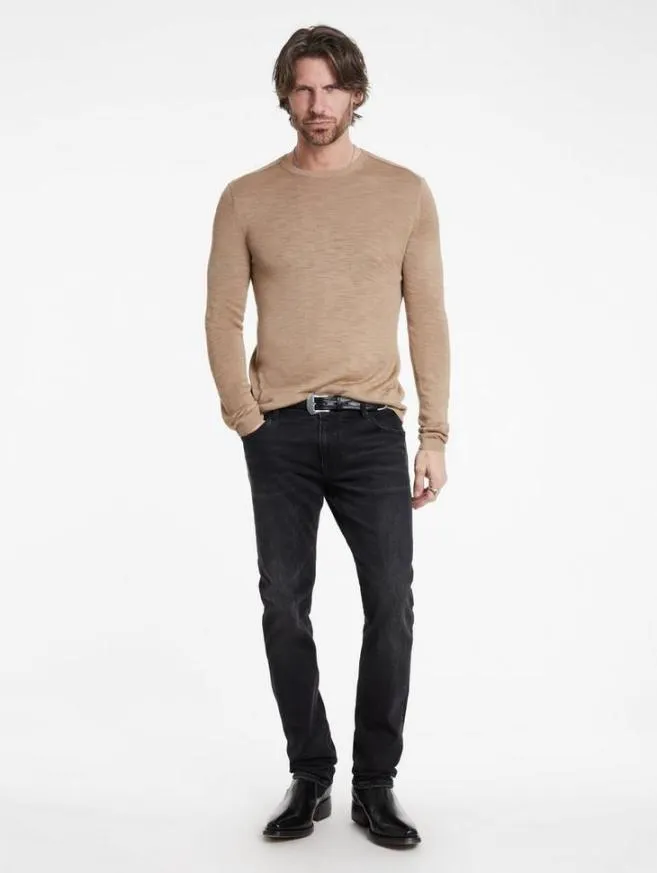 Men John Varvatos Sweaters Aveiro Crew Black