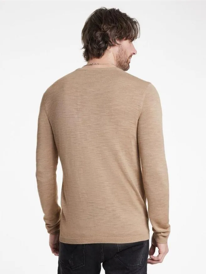 Men John Varvatos Sweaters Aveiro Crew Black