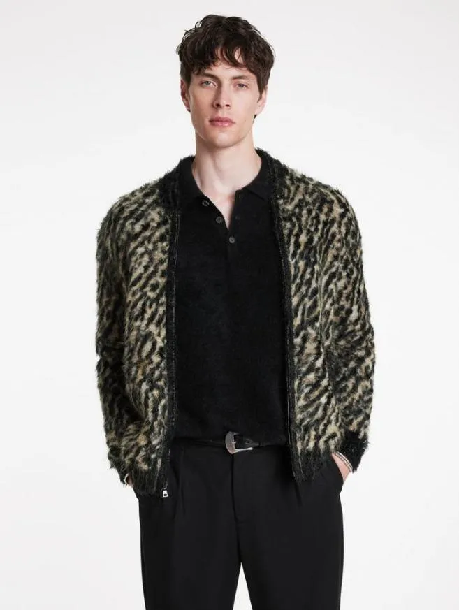 Men John Varvatos Sweaters Camino Bomber Espresso