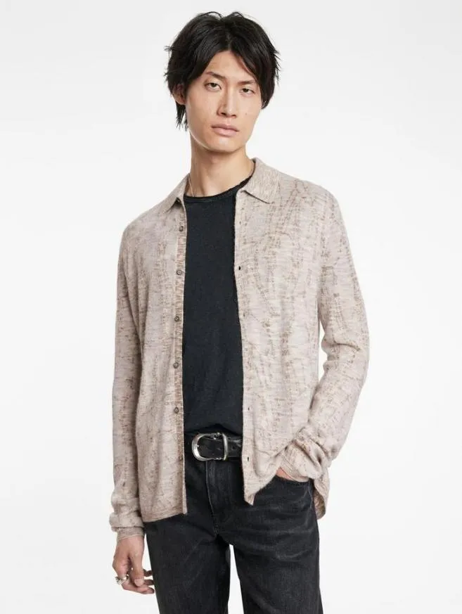 Men John Varvatos Sweaters Caravaggio Shirt Greytan