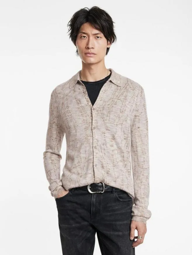 Men John Varvatos Sweaters Caravaggio Shirt Greytan
