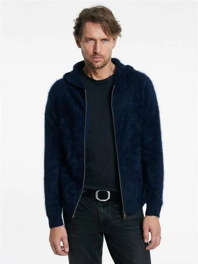 Men John Varvatos Sweaters Catherine Hoodie Black