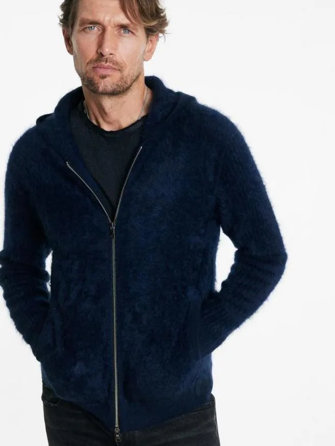 Men John Varvatos Sweaters Catherine Hoodie Black