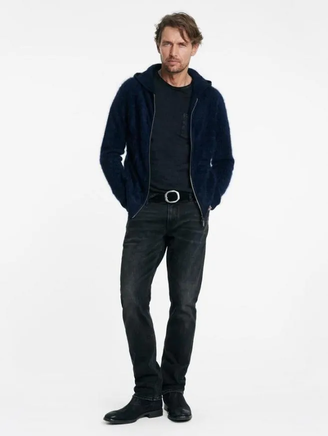 Men John Varvatos Sweaters Catherine Hoodie Black