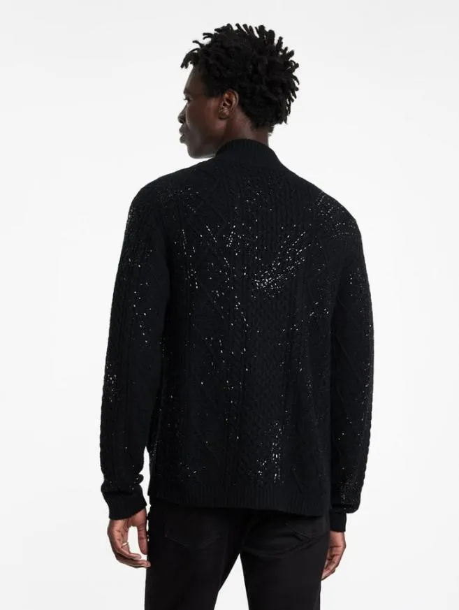 Men John Varvatos Sweaters Celeste Jacket Black