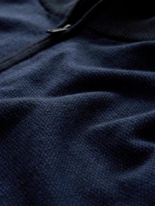Men John Varvatos Sweaters Grand Birdeye Half Zip Black