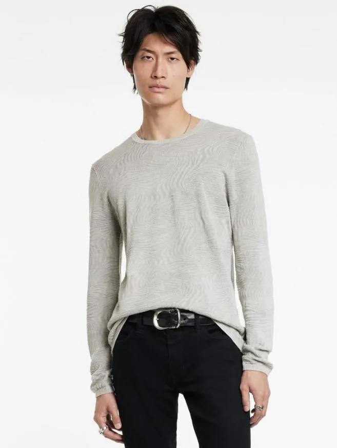Men John Varvatos Sweaters Mercer Crew Black