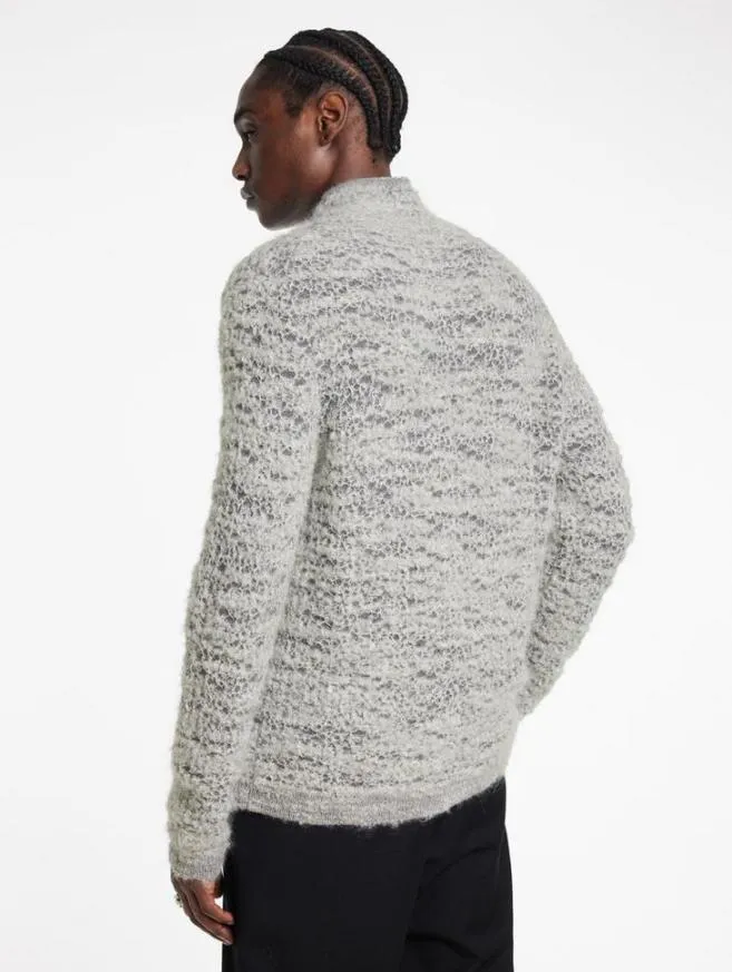 Men John Varvatos Sweaters Montello Mock Neck Charcoalturtle Dove