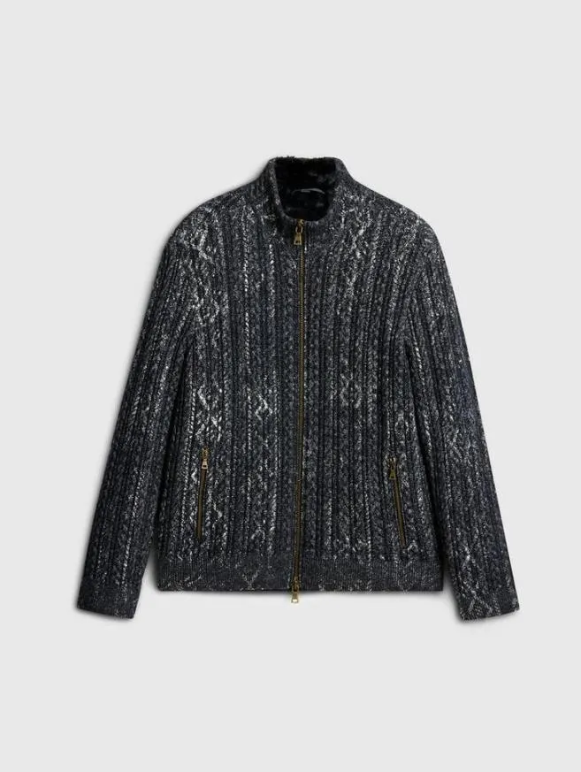 Men John Varvatos Sweaters Tramonti Jacket Black