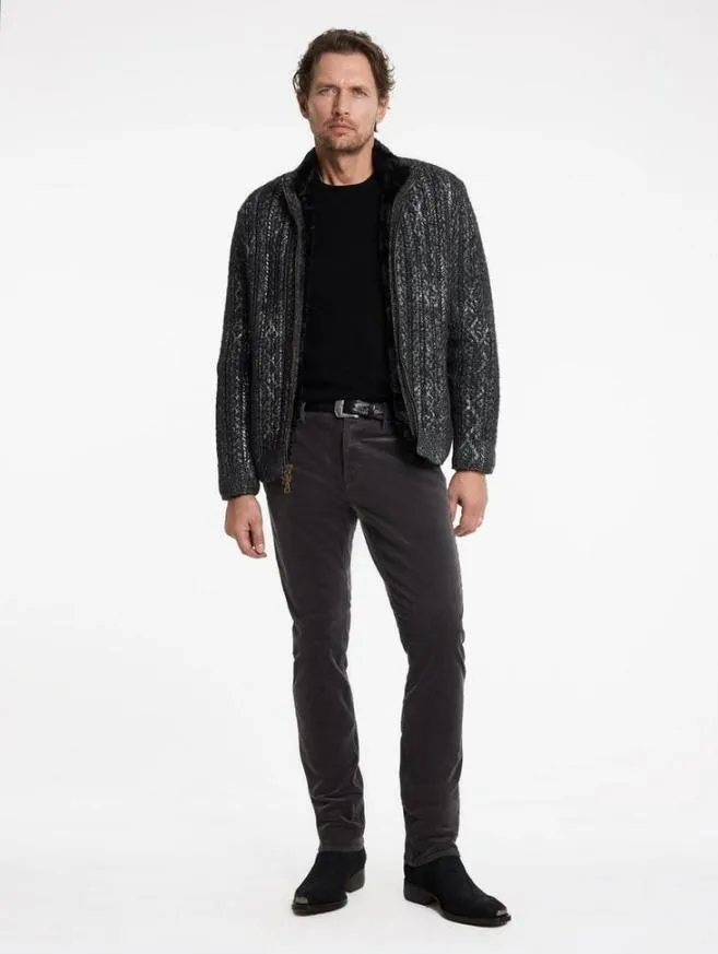 Men John Varvatos Sweaters Tramonti Jacket Black