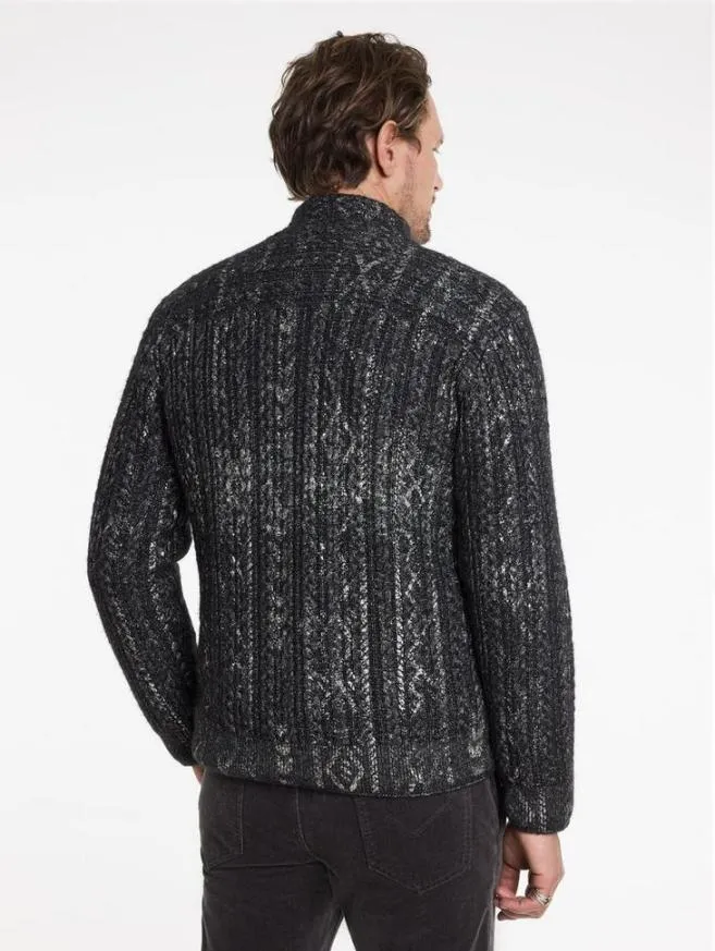 Men John Varvatos Sweaters Tramonti Jacket Black
