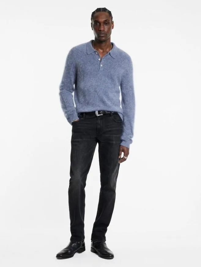 Men John Varvatos Sweaters Verona Polo Black