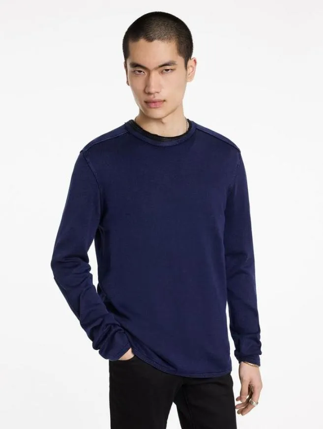 Men John Varvatos Sweaters Walter Crew Neck Sweater Black