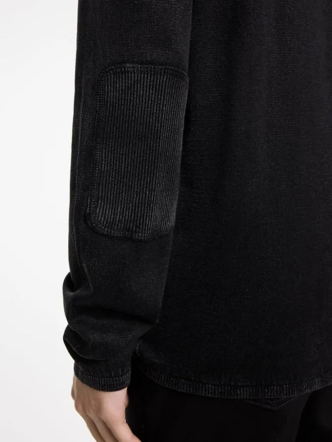 Men John Varvatos Sweaters Walter Crew Neck Sweater Black