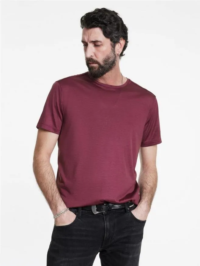 Men John Varvatos TShirts Amato Crew Chocolate