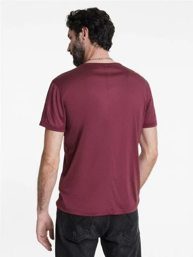 Men John Varvatos TShirts Amato Crew Chocolate
