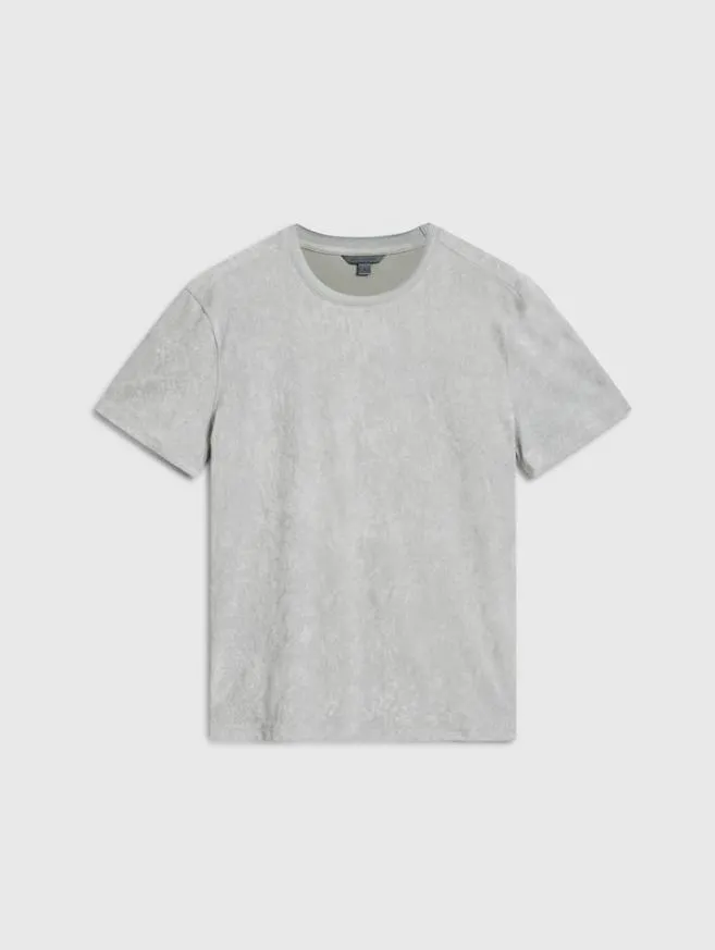 Men John Varvatos TShirts Barcelos Crew Light Grey