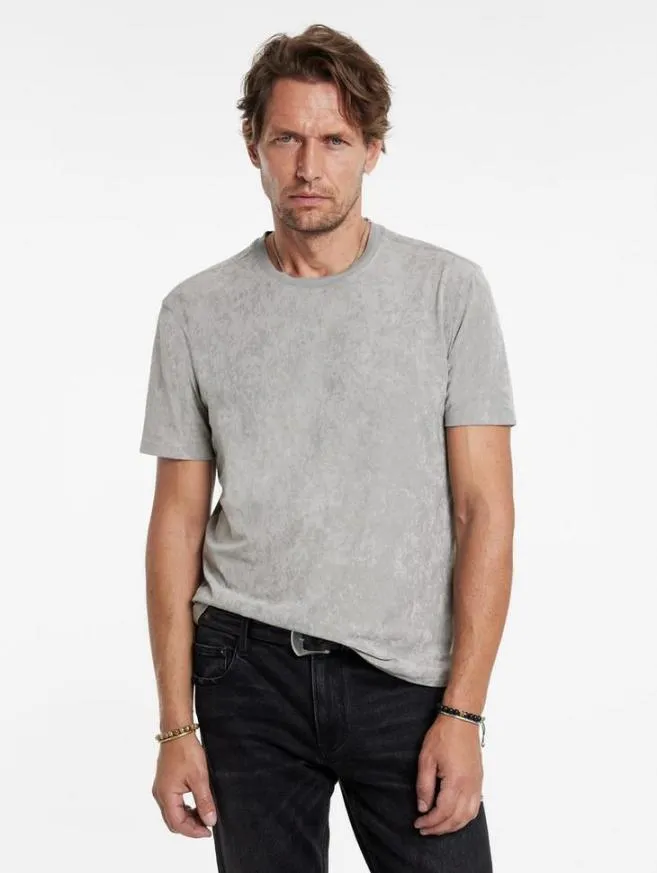 Men John Varvatos TShirts Barcelos Crew Light Grey