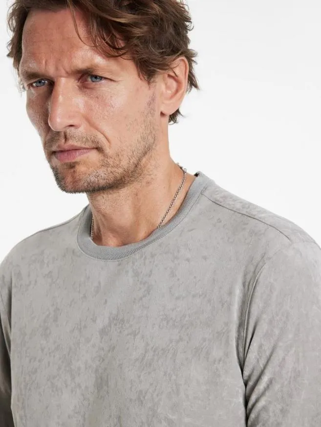 Men John Varvatos TShirts Barcelos Crew Light Grey