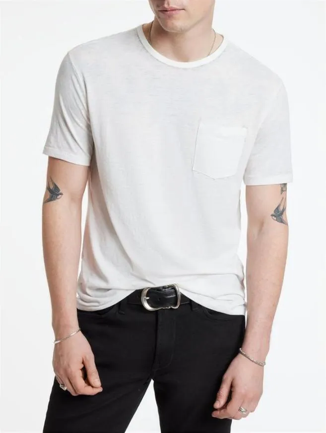 Men John Varvatos TShirts Bond Burnout TShirt Black