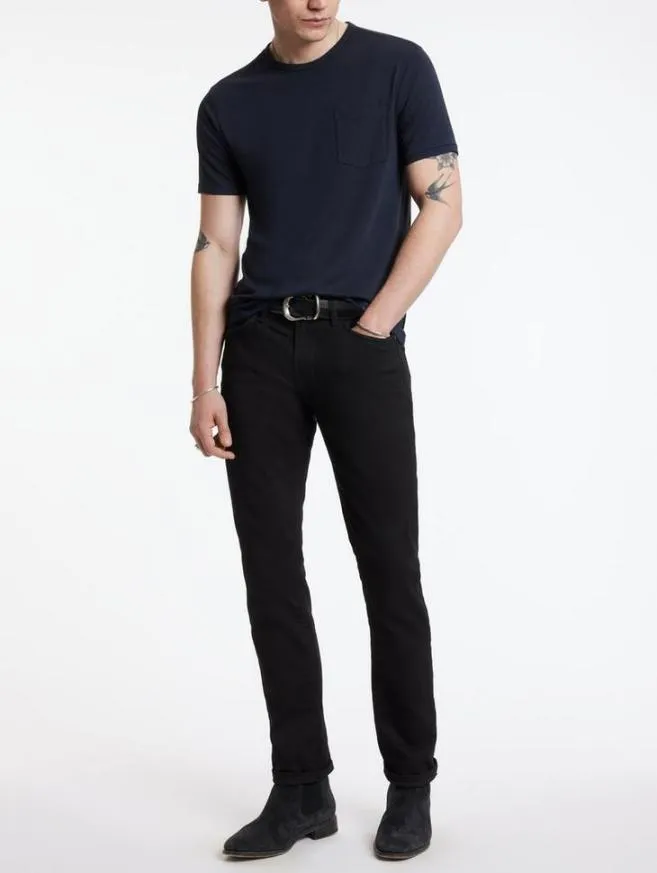 Men John Varvatos TShirts Bond Burnout TShirt Black