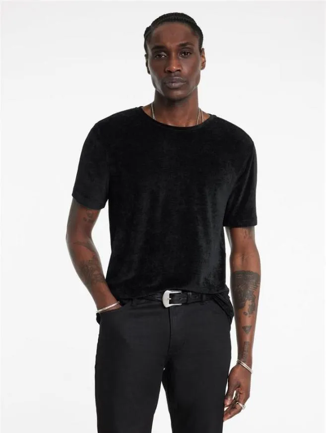 Men John Varvatos TShirts Caminha Crew Black