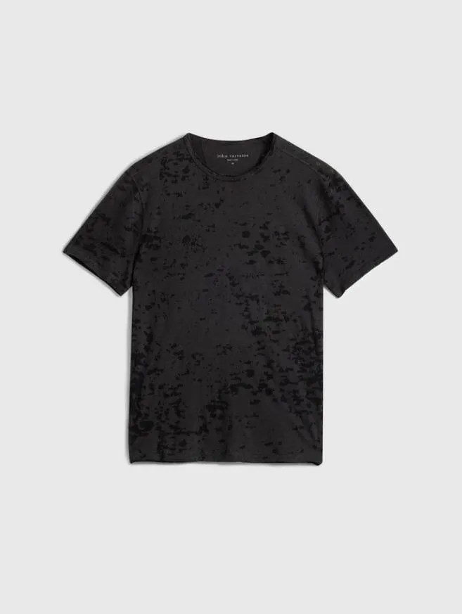 Men John Varvatos TShirts Eden Burnout Crew Dark Plum