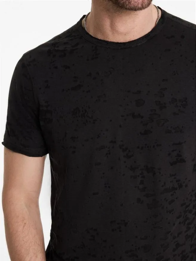 Men John Varvatos TShirts Eden Burnout Crew Dark Plum