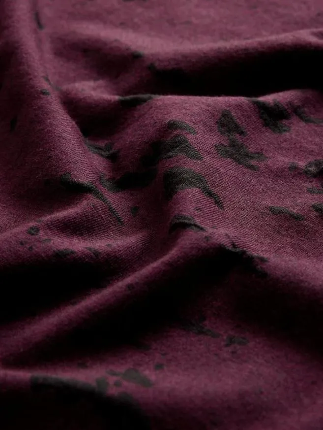 Men John Varvatos TShirts Eden Burnout Crew Dark Plum