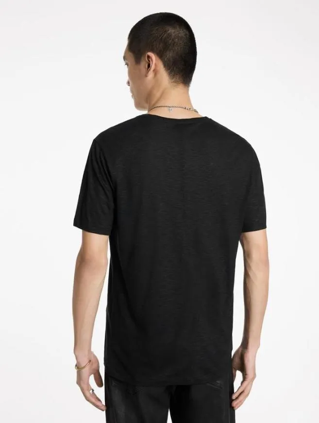 Men John Varvatos TShirts Park Crewneck Black