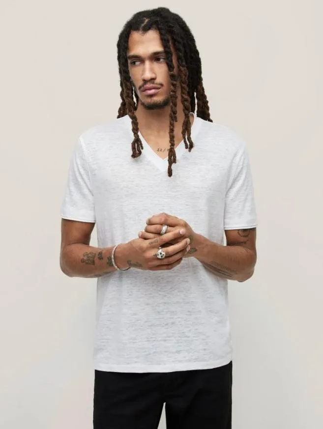Men John Varvatos TShirts Wooster VNeck Black