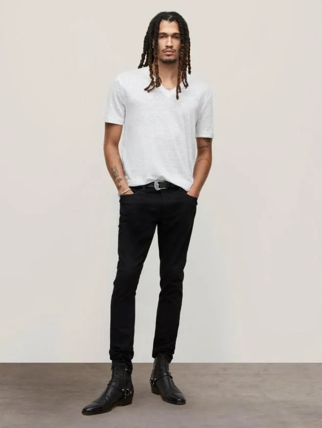Men John Varvatos TShirts Wooster VNeck Black