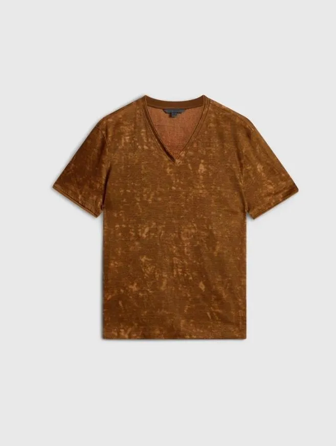 Men John Varvatos TShirts Wooster VNeck Flax Heather