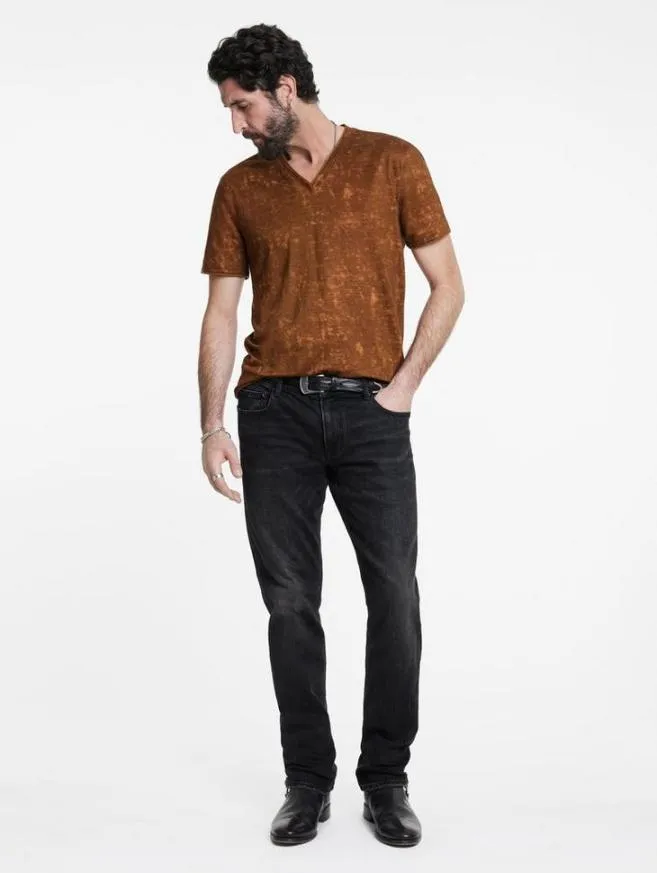 Men John Varvatos TShirts Wooster VNeck Flax Heather
