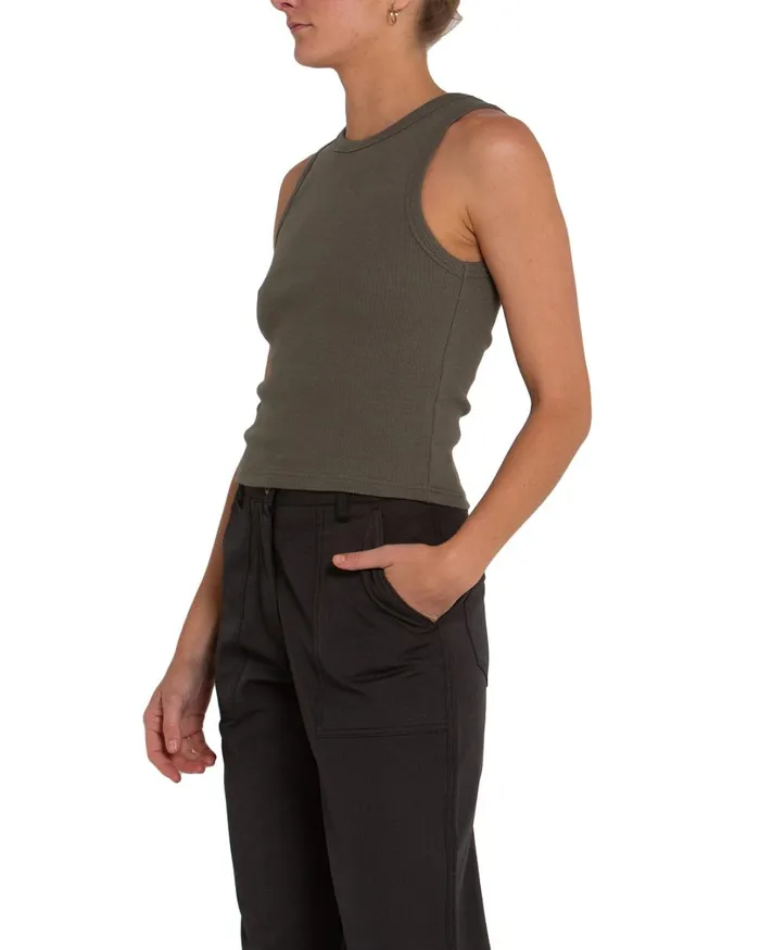 Military Tank 8211 Agave Green Women Deus Ex Machina Tees