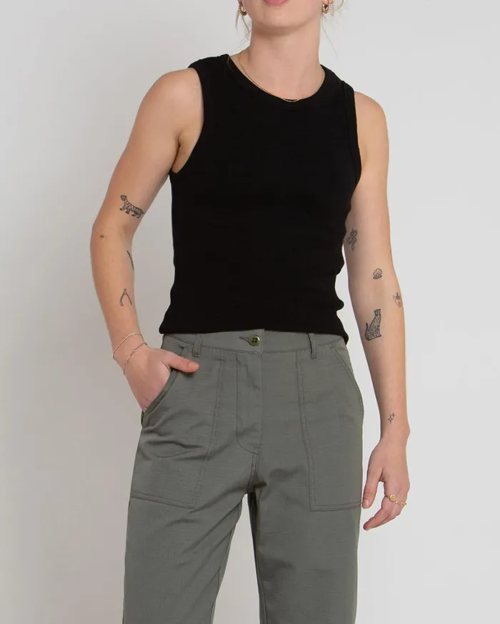 Military Tank 8211 Anthracite Women Deus Ex Machina Tees Military Tank 8211 Anthracite Women Deus Ex Machina Tees