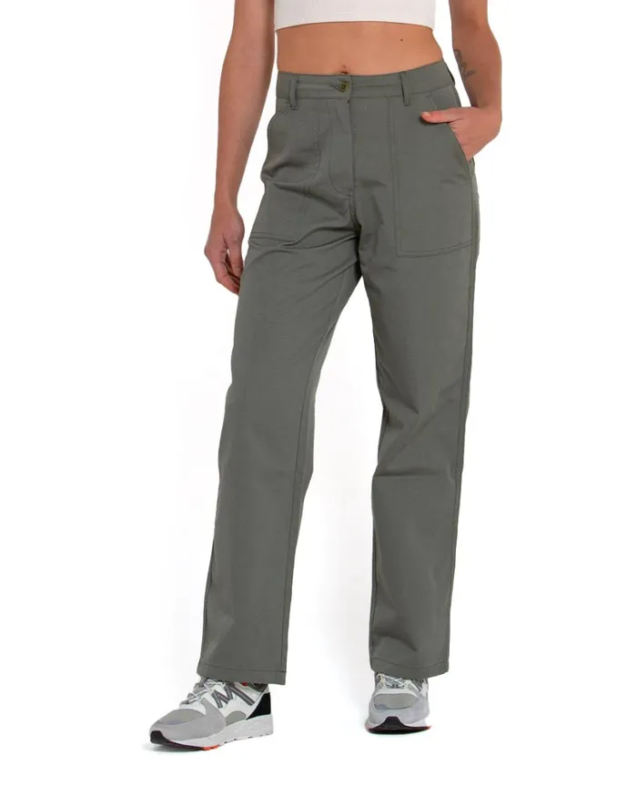 Mona Ripstop Pant 8211 Lichen Green Women Deus Ex Machina Bottoms