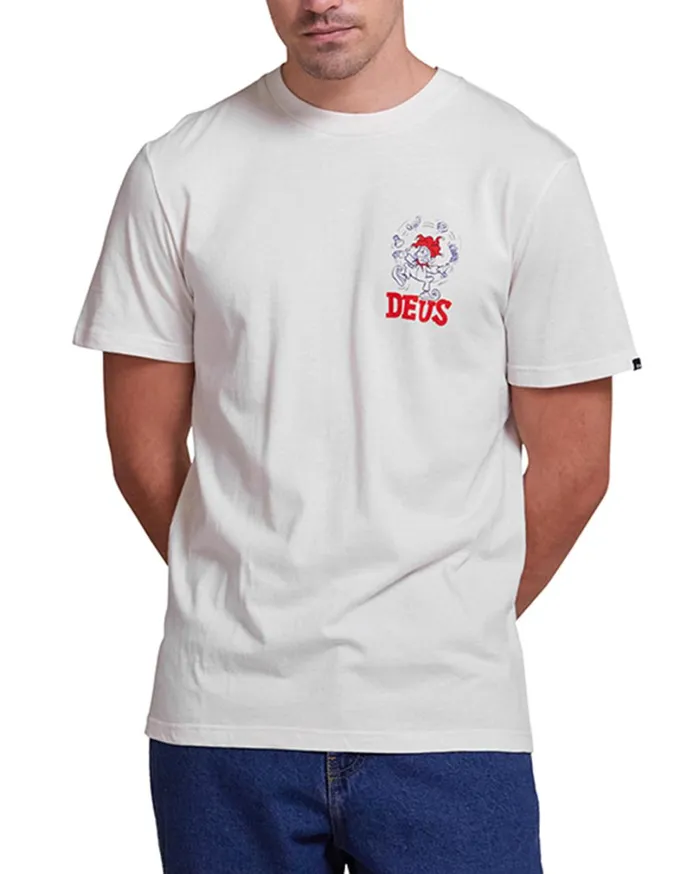 New Redline Tee 8211 Vintage White Men Deus Ex Machina Tees New Redline Tee 8211 Vintage White Men Deus Ex Machina Tees