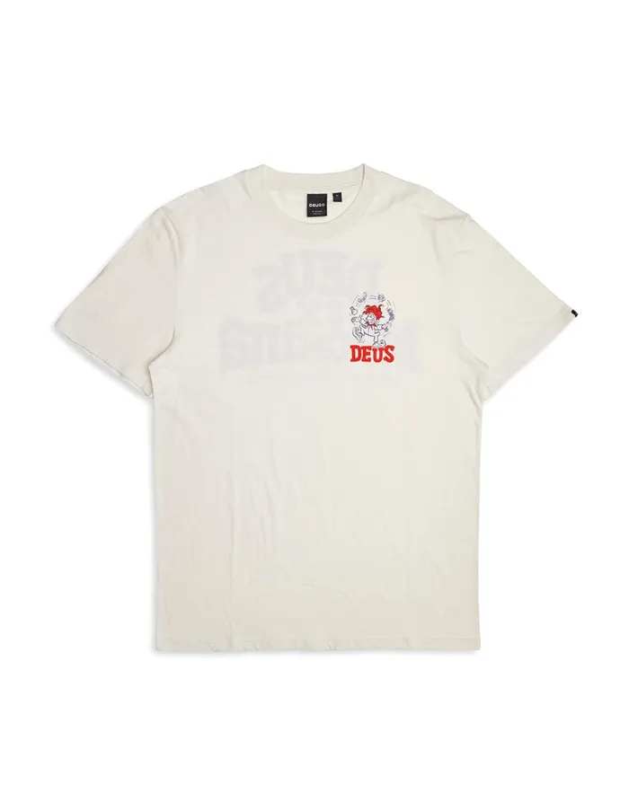 New Redline Tee 8211 Vintage White Men Deus Ex Machina Tees New Redline Tee 8211 Vintage White Men Deus Ex Machina Tees