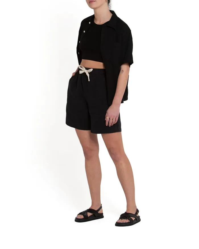 Onnie Short Sleeve Shirt 8211 Black Women Deus Ex Machina Shirts Onnie Short Sleeve Shirt 8211 Black Women Deus Ex Machina Shirts
