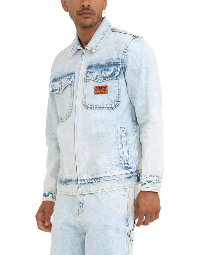 Ortiz Garage Jacket 8211 Light Blue Wash Men Deus Ex Machina Jackets
