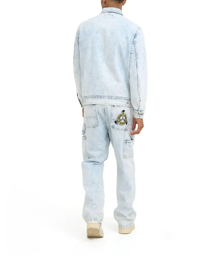 Ortiz Garage Jacket 8211 Light Blue Wash Men Deus Ex Machina Jackets Ortiz Garage Jacket 8211 Light Blue Wash Men Deus Ex Machina Jackets