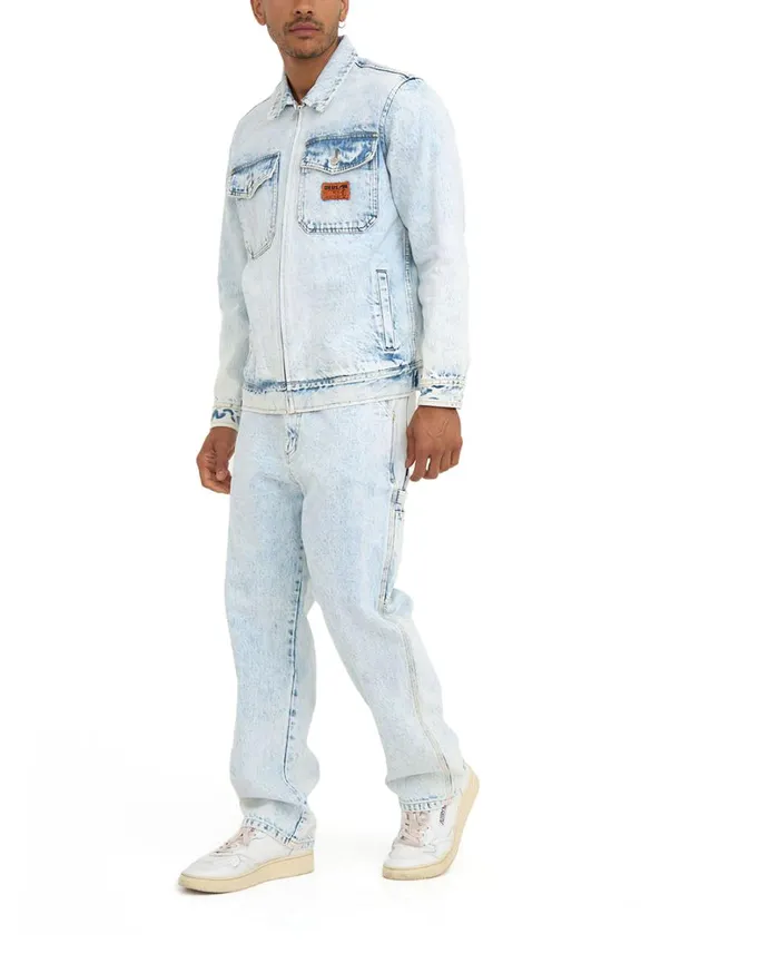 Ortiz Garage Jacket 8211 Light Blue Wash Men Deus Ex Machina Jackets Ortiz Garage Jacket 8211 Light Blue Wash Men Deus Ex Machina Jackets