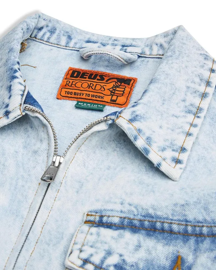 Ortiz Garage Jacket 8211 Light Blue Wash Men Deus Ex Machina Jackets Ortiz Garage Jacket 8211 Light Blue Wash Men Deus Ex Machina Jackets