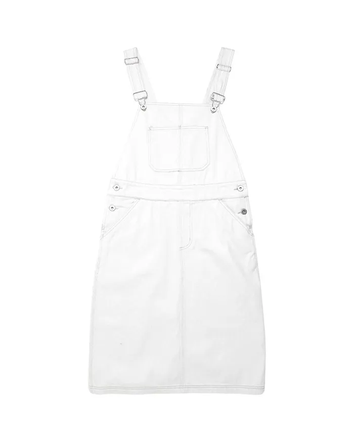 Overall Dress Relaxed Fit 8211 Bleached White Women Deus Ex Machina Dresses Overall Dress Relaxed Fit 8211 Bleached White Women Deus Ex Machina Dresses