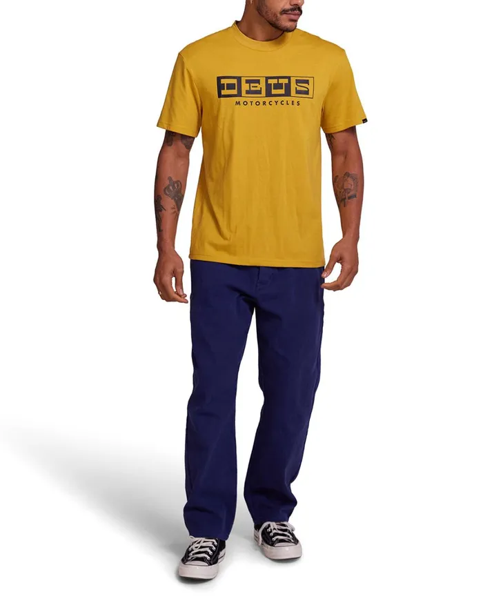 Overturn Tee 8211 Mimosa Gold Men Deus Ex Machina Tees Overturn Tee 8211 Mimosa Gold Men Deus Ex Machina Tees