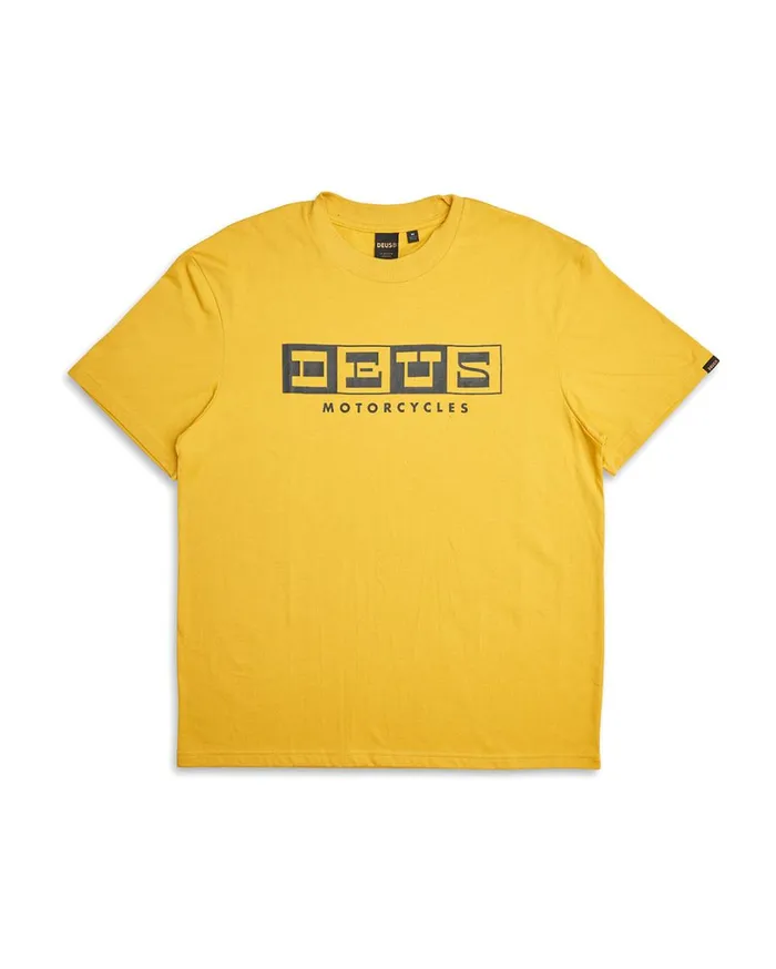 Overturn Tee 8211 Mimosa Gold Men Deus Ex Machina Tees Overturn Tee 8211 Mimosa Gold Men Deus Ex Machina Tees
