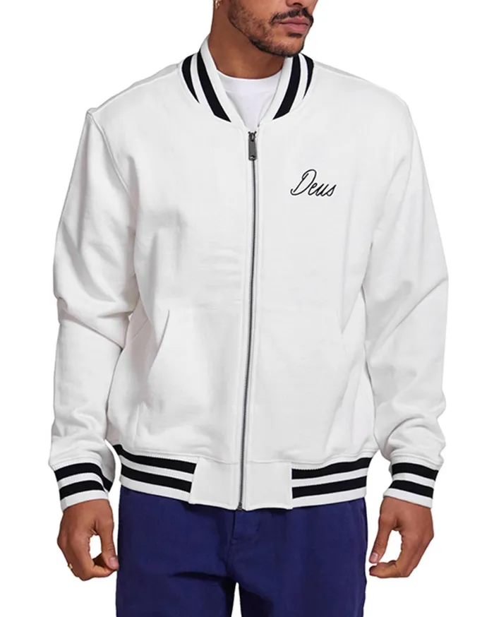 Patron Fleece Bomber 8211 Vintage White Men Deus Ex Machina Jackets
