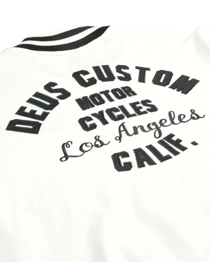 Patron Fleece Bomber 8211 Vintage White Men Deus Ex Machina Jackets Patron Fleece Bomber 8211 Vintage White Men Deus Ex Machina Jackets